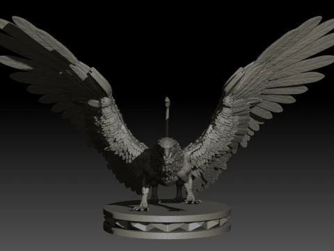 Griffon High Poly for 3d Print 3D Print Model