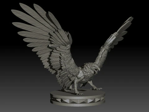Griffon High Poly for 3d Print 3D Print Model