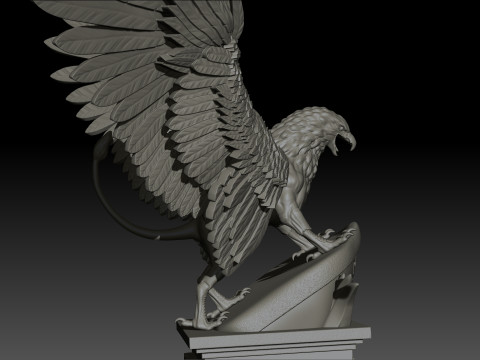 Griffon High Poly for 3d Print Modello di stampa 3D