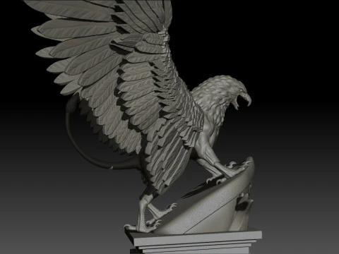 Griffon High Poly for 3d Print 3D Print Model