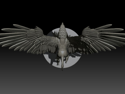 Griffon High Poly for 3d Print Modello di stampa 3D