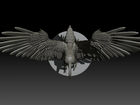 Griffon High Poly for 3d Print 3D Print Model