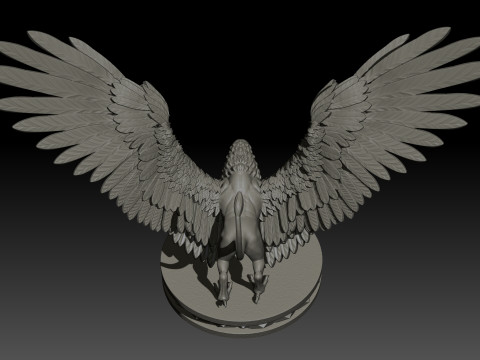 Griffon High Poly for 3d Print Modello di stampa 3D