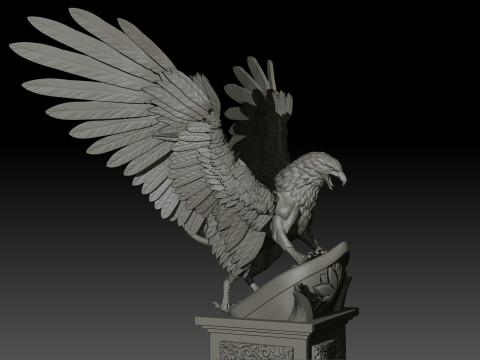 Griffon High Poly for 3d Print Modello di stampa 3D
