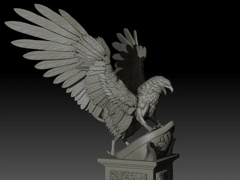 Griffon High Poly for 3d Print 3D Print Model