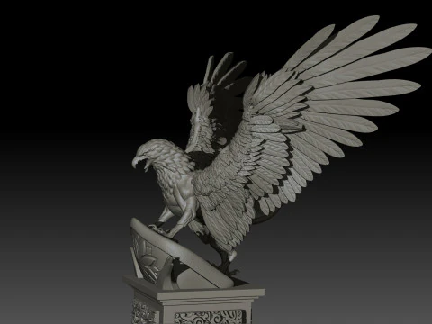 Griffon High Poly for 3d Print 3D Print Model