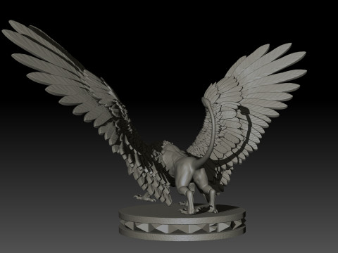 Griffon High Poly for 3d Print Modello di stampa 3D