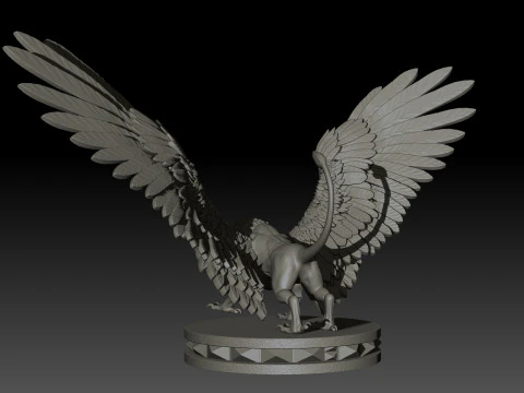 Griffon High Poly for 3d Print 3D Print Model