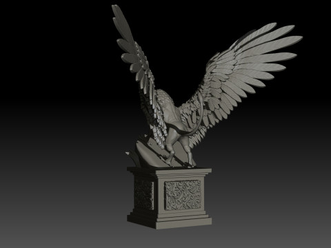 Griffon High Poly for 3d Print Modello di stampa 3D