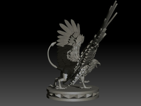 Griffon High Poly for 3d Print Modello di stampa 3D