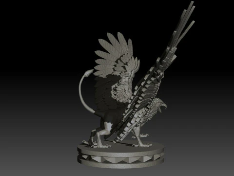 Griffon High Poly for 3d Print 3D Print Model