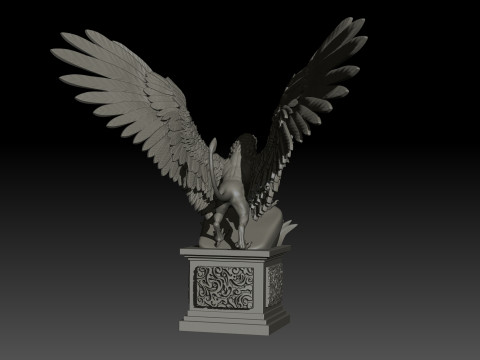 Griffon High Poly for 3d Print Modello di stampa 3D