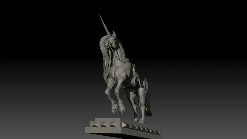 Dark Unicorn Poly for 3d Print 3D Print Model .c4d .max .obj .3ds .fbx .stl .blend