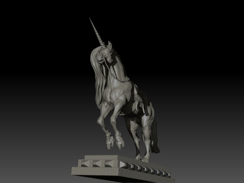 Dark Unicorn Poly for 3d Print 3Dプリントモデル