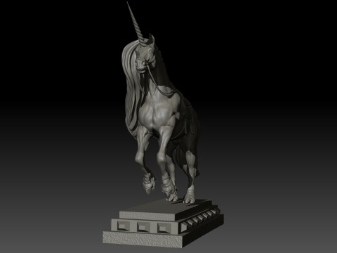 Dark Unicorn Poly for 3d Print 3D Print Model