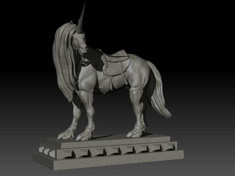 Dark Unicorn Poly for 3d Print 3D Print Model