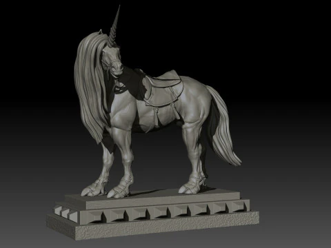 Dark Unicorn Poly for 3d Print 3D Print Model