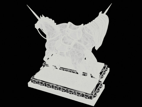 Dark Unicorn Poly for 3d Print 3D Print Model