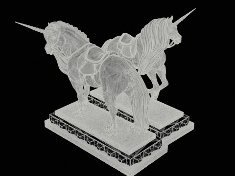 Dark Unicorn Poly for 3d Print 3D Print Model