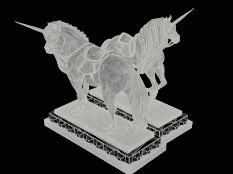 Dark Unicorn Poly for 3d Print 3D Print Model