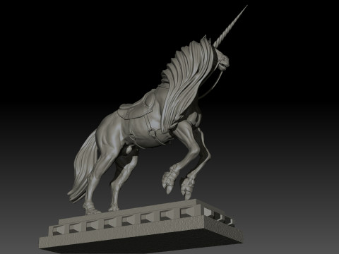 Dark Unicorn Poly for 3d Print 3D Print Model