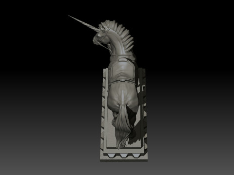 Dark Unicorn Poly for 3d Print 3D Print Model
