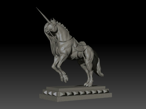 Dark Unicorn Poly for 3d Print 3D Print Model