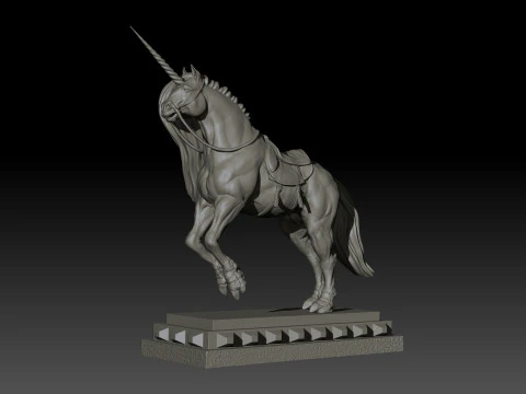 Dark Unicorn Poly for 3d Print 3D Print Model