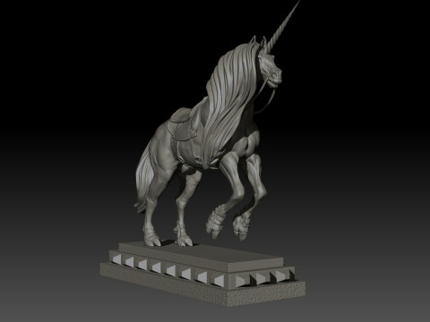 Dark Unicorn Poly for 3d Print 3D Print Model