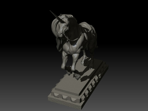 Dark Unicorn Poly for 3d Print 3D Print Model