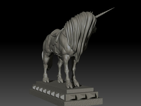 Dark Unicorn Poly for 3d Print 3D Print Model
