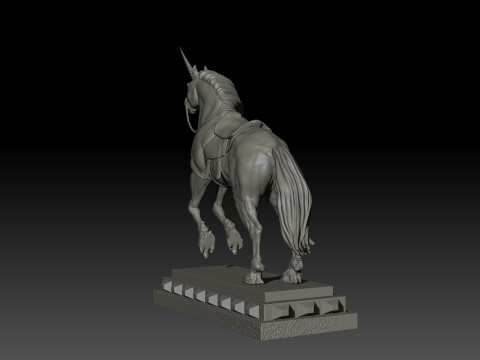 Dark Unicorn Poly for 3d Print 3D Print Model