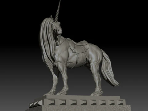 Dark Unicorn Poly for 3d Print 3D Print Model
