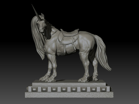 Dark Unicorn Poly for 3d Print 3D Print Model