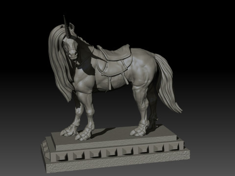 Dark Unicorn Poly for 3d Print 3D Print Model