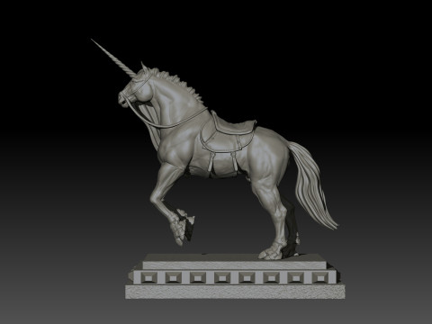 Dark Unicorn Poly for 3d Print 3D Print Model
