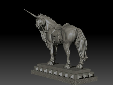 Dark Unicorn Poly for 3d Print 3D Print Model