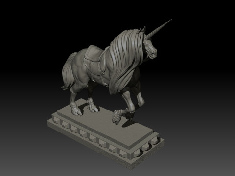 Dark Unicorn Poly for 3d Print 3D Print Model