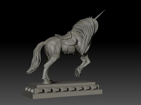 Dark Unicorn Poly for 3d Print 3D Print Model