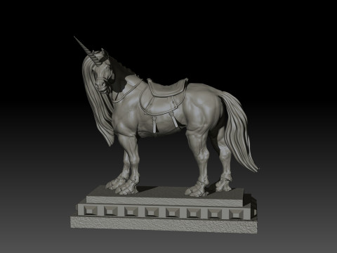 Dark Unicorn Poly for 3d Print 3D Print Model