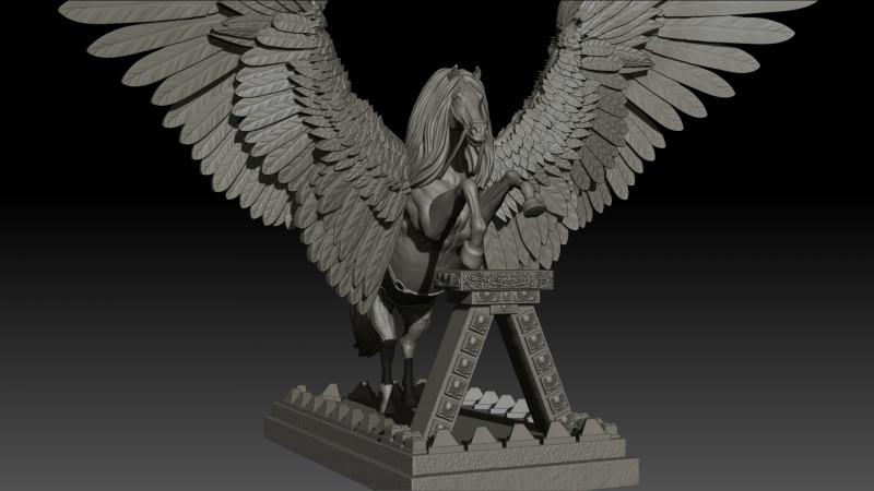 Pegas High Poly for 3d Print 3D Принт Модель .c4d .max .obj .3ds .fbx .stl .blend