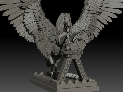 3d Baskı i&ccedil;in Pegas Y&uuml;ksek Poli 3D Baskı Modeli