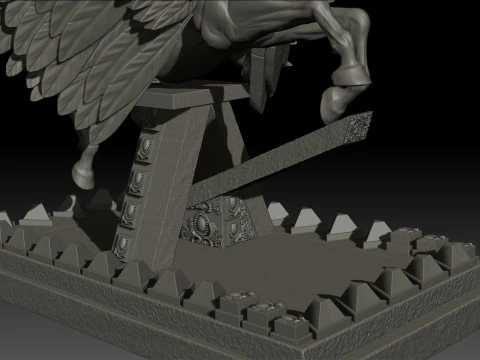 Pegas High Poly for 3d Print 3D Print Model