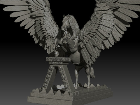 Pegas High Poly for 3d Print 3D Принт Модель