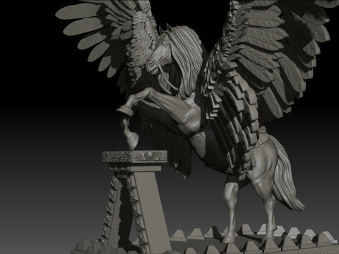 Pegas High Poly for 3d Print 3D Принт Модель