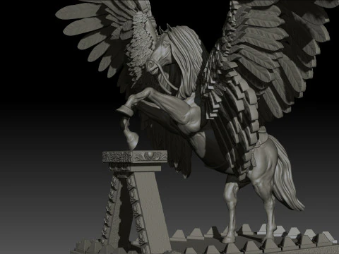 Pegas High Poly for 3d Print 3D Print Model