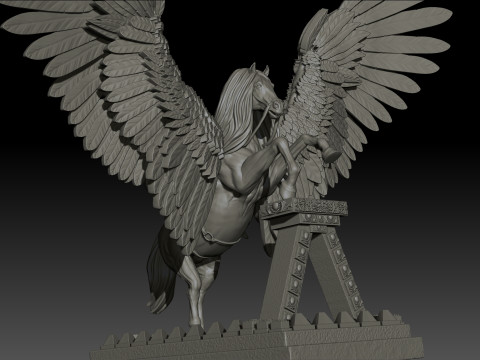 Pegas High Poly for 3d Print 3D Принт Модель