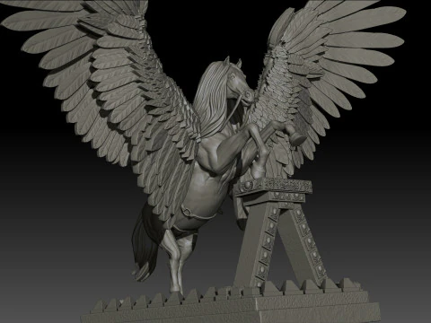 Pegas High Poly for 3d Print 3D Print Model