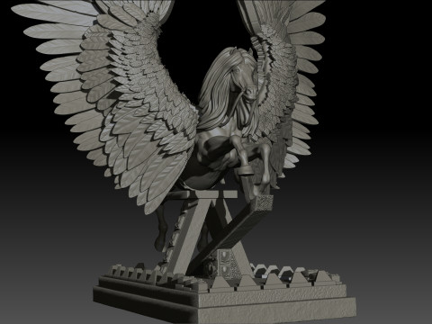 Pegas High Poly for 3d Print 3D Принт Модель