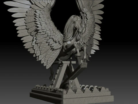 Pegas High Poly for 3d Print 3D Print Model